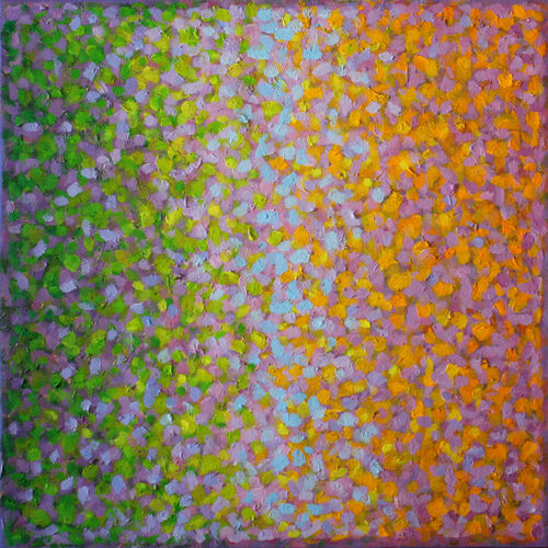 'Convergence 6' 48x48cm acrylic on paper 2025