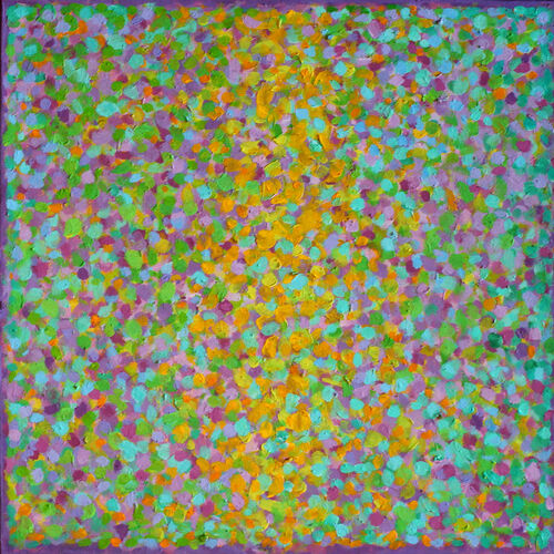 'Convergence 7' 48x48cm acrylic on paper 2025