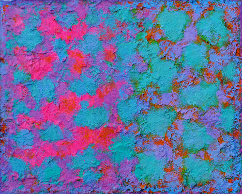 'Blossom 1' acrylic on board 30x24c 2018 (Privatew Collection)