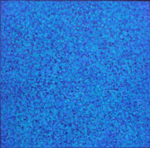 'Blue Blue Blue' acrylic on canvas 90x90cm 2024