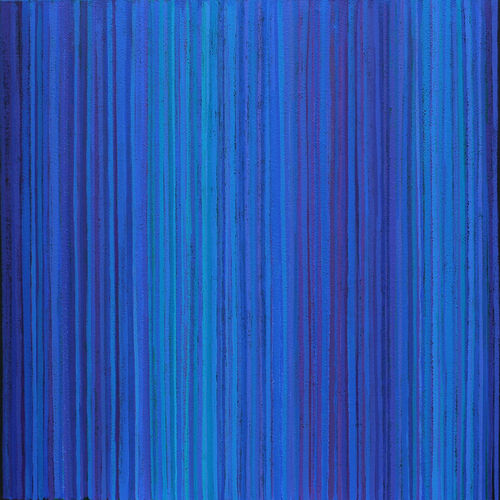 'Blue Lines 4' 60x60 acrylic on canvas 2005