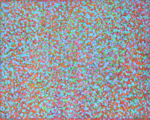 'Blue Cascade 2' 72x53cm acrylic on paper 2021