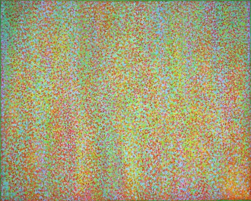 'Green Fusion' 100x80cm acrylic on canvas 2021