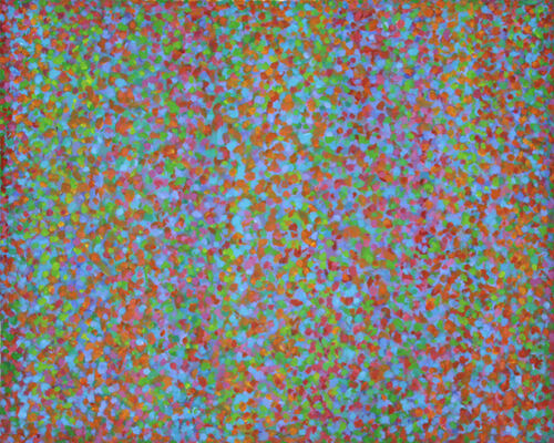 'Blue Cascade 1' 65x48cm acrylic on paper 2021