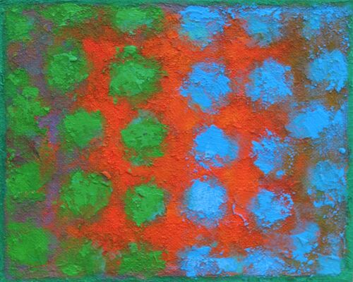 'Colour Chord 4' 30x24cm acrylic on board 2025