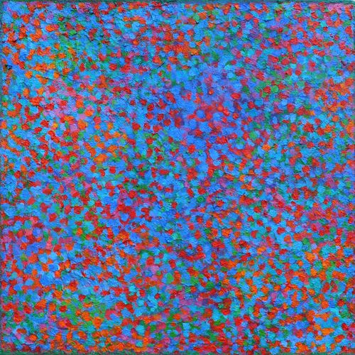 'Clusters 10 ' acrylic on board 40x40cm 2022