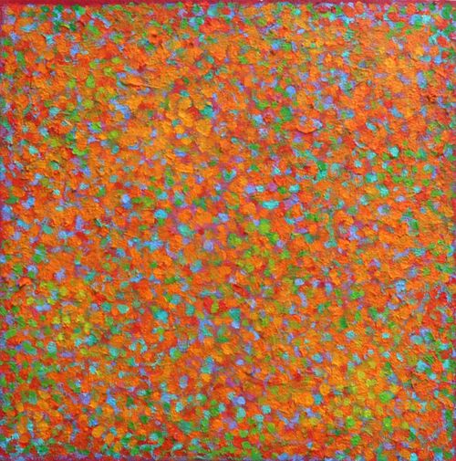 'Clusters 14' acrylic on board 35x35cm 2024