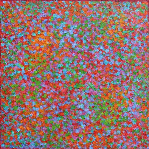 'Clusters 15' acrylic on board 35x35cm 2024