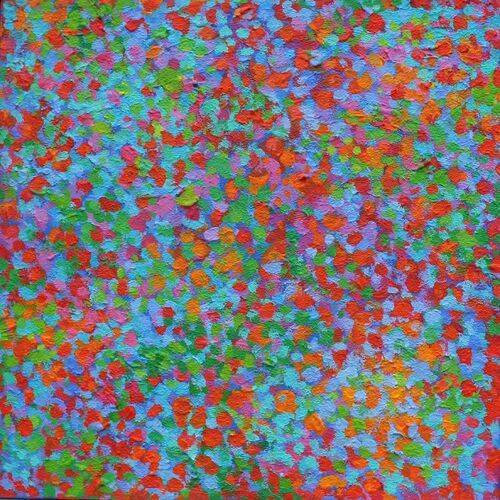 'Clusters 17' acrylic on canvas 30x30cm 2024