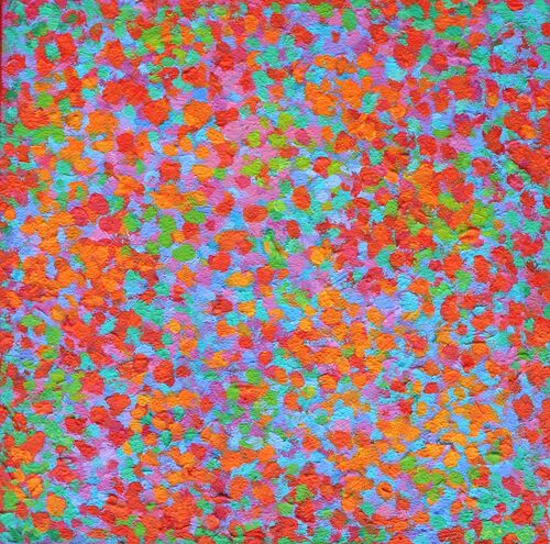 'Clusters 18' acrylic on canvas 30x30cm 2024