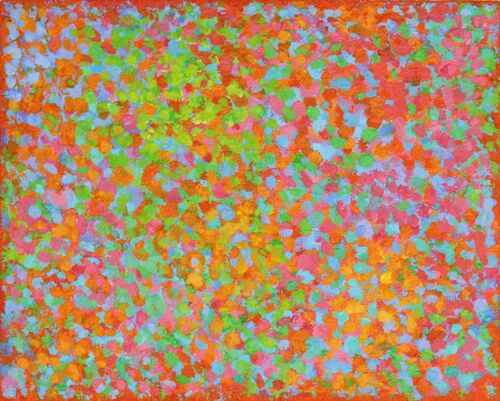 'Clusters 19' acrylic on board 30x24cm 2022