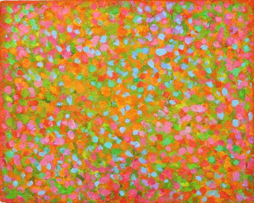 'Clusters 2' acrylic on board 30x24cm 2022