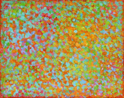 'Clusters 3' acrylic on board 30x24cm 2022