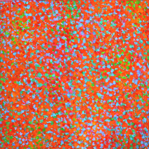 'Cluster 5' acrylic on board 2022 40x40cm