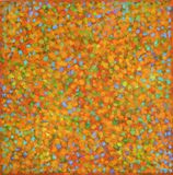 'Clusters 9' acrylic on board 35x35cm 2022