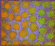 'Colour Chord violet orange green 1' 30x24cm acrylic on board 2025