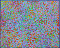 'Clusters 22' acrylic on board 30x24cm 2022