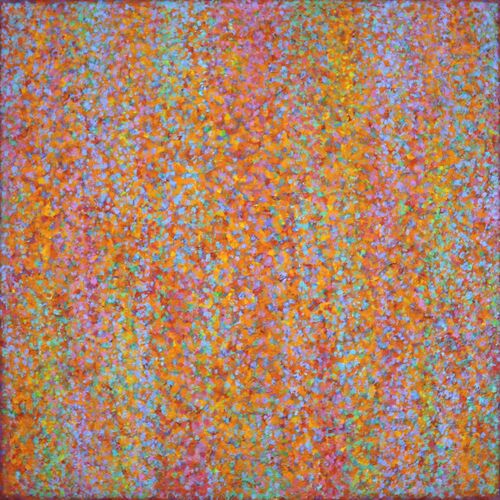 'Colour Storm' 87x87cm acrylic on canvas 2021