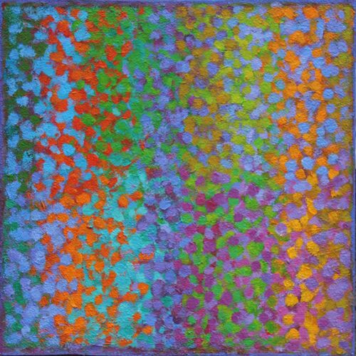 'Diffused Chords 2' acrylic on board 35x35cm 2025