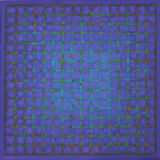 Grid 4 - Blue on Blue Violet 45x45cm Acrylic on canvas 2015 (Private Collection)