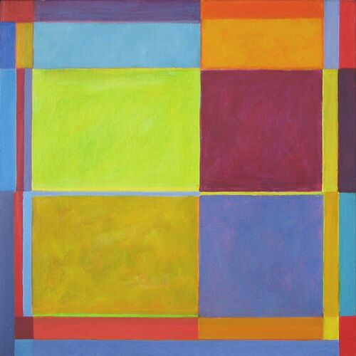 'Square Rotation 4' 45x45cm acrylic on canvas 2002