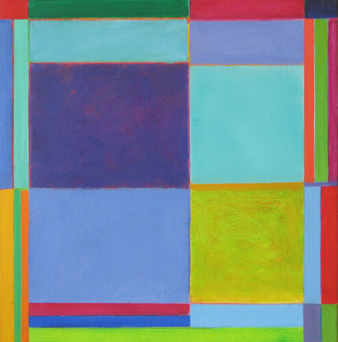 'Square Rotation 5' 45x45cm acrylic on canvas 2002