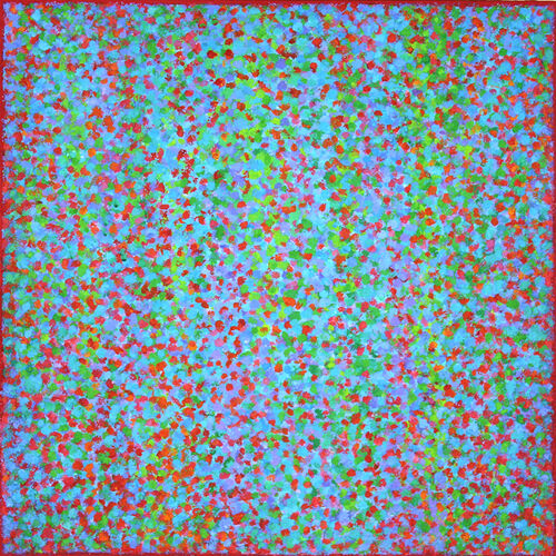 'On Reflection 10' acrylic on board 40x40cm 2020