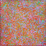 'Orange Gathering 2' acrylic on canvas 60x60cm 2024