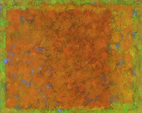 Orange on Orange. 30x24cm acrylic on board 2019