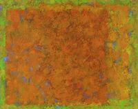 Orange on Orange. 30x24cm acrylic on board 2019