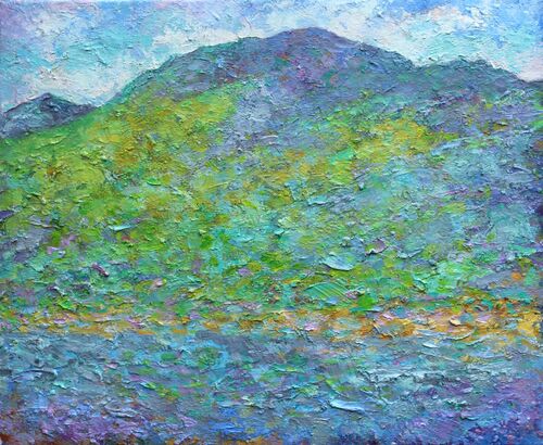 'Approach to Porth Madoc' oil on canvas 2025