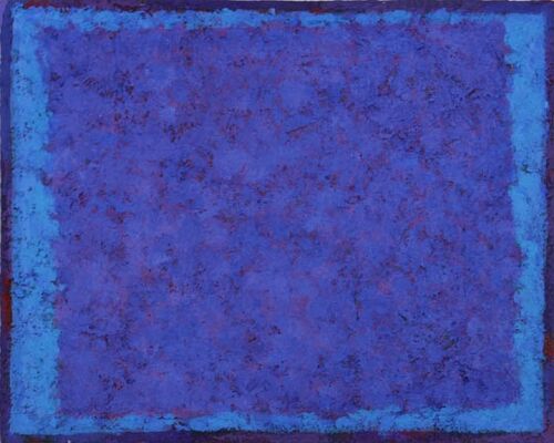 'Blue Sheet 3' acrylic on board 24x30cm 2018