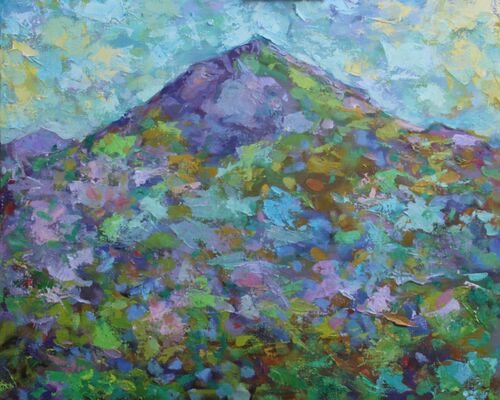 'Yr Wyddfa ( Mt.Snowdon) from Beddgelert Forest' Oil on canvas 2025