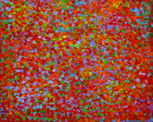 'Swarm 2' acrylic on board 24x30cm 2020