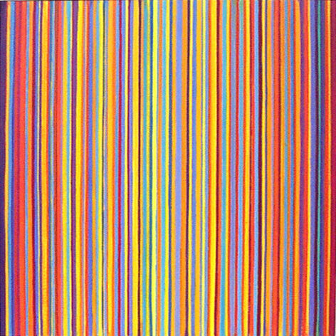 Yellow Lines 60x60cm acrylic on canvas 2004