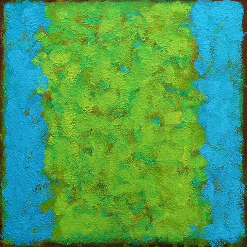 'Tilt 4' 30x30cm acrylic on board 2017 (Private Collection)