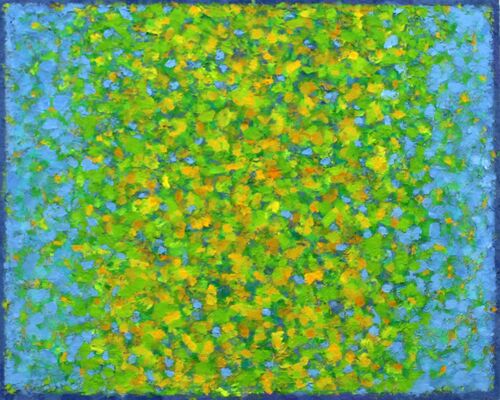 'Green Transition' acrylic on board 50x40cm 2019