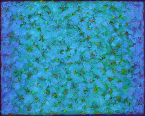 'Blue Blue Transition 2' acrylic on board 50x40cm 2019 (Private Collection)