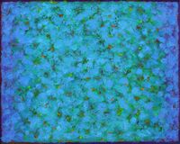 'Blue Blue Transition 2' acrylic on board 50x40cm 2019 (Private Collection)