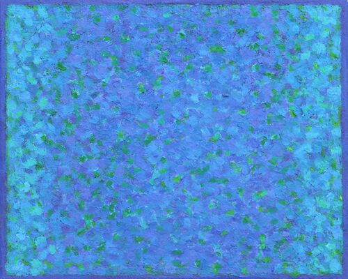 'Blue Blue Transition 1' acrylic on board 50x40cm 2019