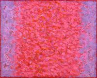 'Mouve to Crimson Blush' acrylic on board 50x40cm 2019