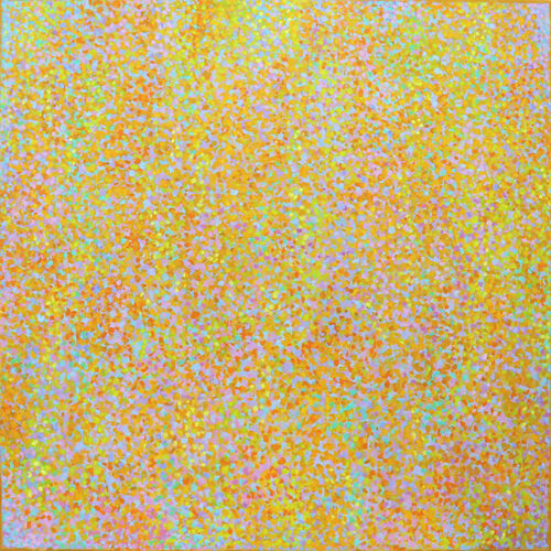 'Yellow Fusion' acrylic on canvas 2021 92x92cm