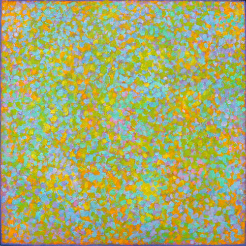 'Spring Greens' acrylic on canvas 60x60 cm 2025