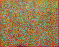 'Amongst Green' acrylic on canvas 100x80cm 2024