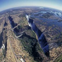 Aerial view of Victoria Falls