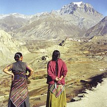 Nepalese ladies in the Himalayas