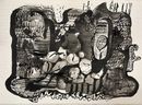 She Called the People She Found There, 2019, indian ink on paper, 28x38cms