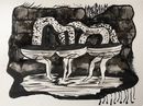 The Architecture of Lies, 2019, indian ink on paper, 28x38cms
