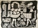 Rising Tide, 2019, 28x38cms, ink on paper