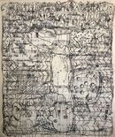 The Baryonic Storms of Jupiter, 170x130cms, 2020, Indian ink, gesso and marker on paper